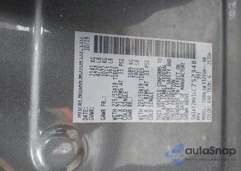 2020 Nissan Rogue Sl Intelligent Awd из США, поврежденный, VIN 5N1AT2MV1LC752348